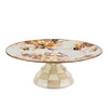 MacKenzie-Childs Wild Rose White Large Pedestal Platter