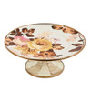 MacKenzie-Childs Wild Rose White Mini Pedestal Platter