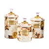 MacKenzie-Childs Wild Rose White Small Canister