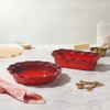 Le Creuset Heritage Fluted Pie Dish and Loaf Pan Set in Cerise