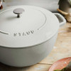 Staub Cast Iron Essential French Oven in White Truffle