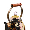 MacKenzie-Childs Wild Rose Brown 2-Quart Tea Kettle