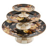 MacKenzie-Childs Wild Rose Brown Small Pedestal Platter