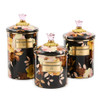 MacKenzie-Childs Wild Rose Brown Large Canister