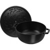 Staub Cast Iron Essential French Oven With Horse Lid in Matte Black