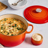 Le Creuset Cast Iron Round Deep Dutch Oven in Flame