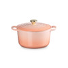Le Creuset Cast Iron Round Deep Dutch Oven in Pêche