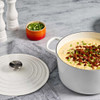 Le Creuset Cast Iron Round Deep Dutch Oven in White