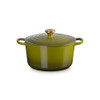 Le Creuset Cast Iron Round Deep Dutch Oven in Olive