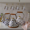 MacKenzie-Childs Violet Check Mug