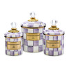 MacKenzie-Childs Violet Check Medium Canister