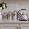 MacKenzie-Childs Violet Check Medium Canister
