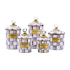 MacKenzie-Childs Violet Check Large Canister