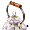 MacKenzie-Childs Violet Check 3-Quart Tea Kettle