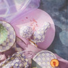 MacKenzie-Childs Violet Check Large Salt and Pepper Shakers