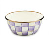 MacKenzie-Childs Violet Check Pinch Bowl