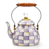 MacKenzie-Childs Violet Check 2-Quart Tea Kettle