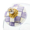 MacKenzie-Childs Violet Check Sweets Jar