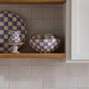 MacKenzie-Childs Violet Check Large Everyday Bowl