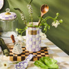 MacKenzie-Childs Violet Check Utensil Holder