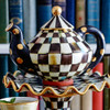 MacKenzie-Childs Courtly Check Ceramic Teapot