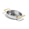 Made In Stainless Steel Oval Gratin Set With Brass Handles