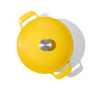 Made In Enameled Cast Iron Round Dutch Oven in Marigold Yellow
