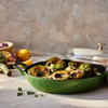 Staub Cast Iron Braiser With Glass Lid in Pistachio
