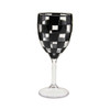 MacKenzie-Childs Black Check Acrylic Wine Goblets