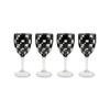 MacKenzie-Childs Black Check Acrylic Wine Goblets