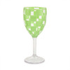 MacKenzie-Childs Green Check Acrylic Wine Goblets