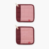 Hedley & Bennett Set of Two Pot Holders in Rhubarb