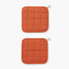 Hedley & Bennett Set of Two Pot Holders in Paprika
