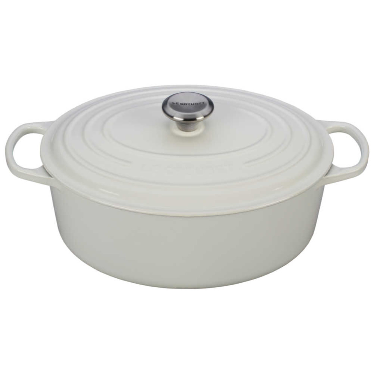 Lodge 7 qt. Enameled Cast Iron Oval Dutch Oven - Oyster White