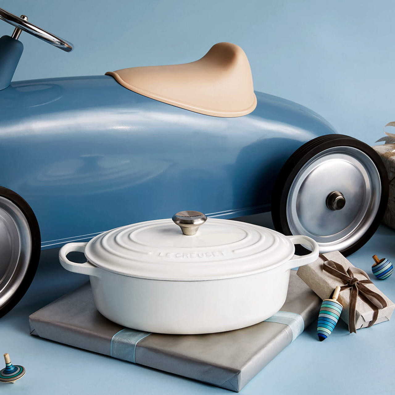 Le Creuset Oval Dutch Oven in White