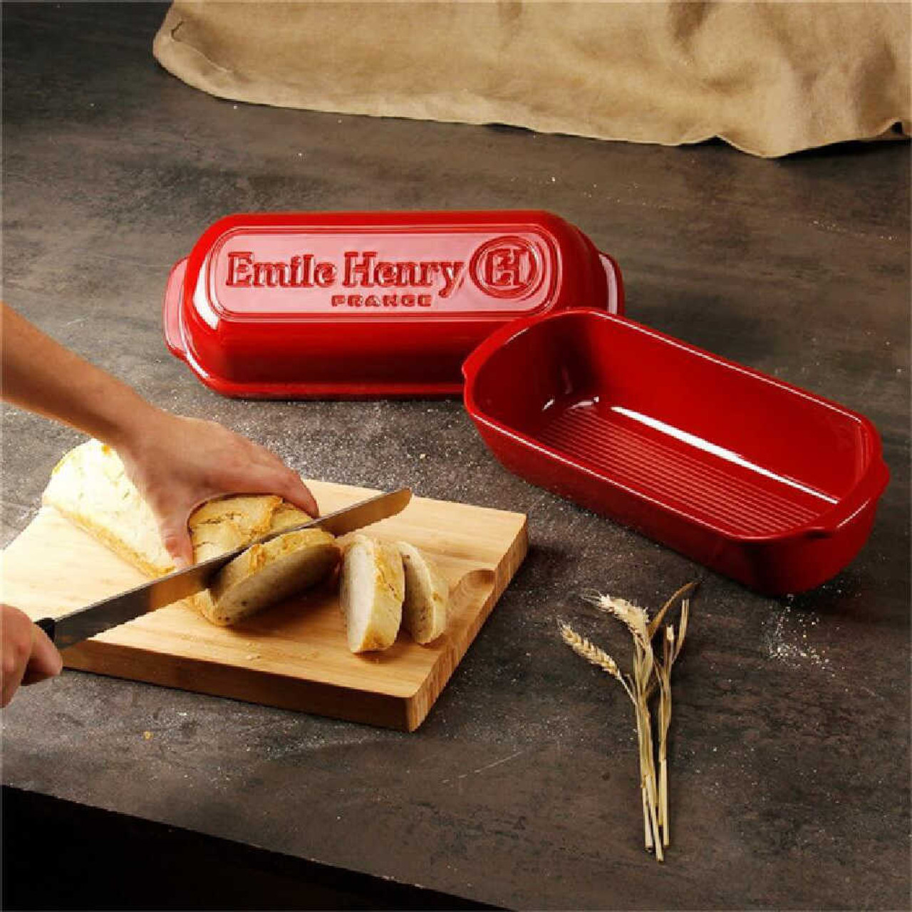 Emile Henry Italian Bread Loaf Pan - Navy