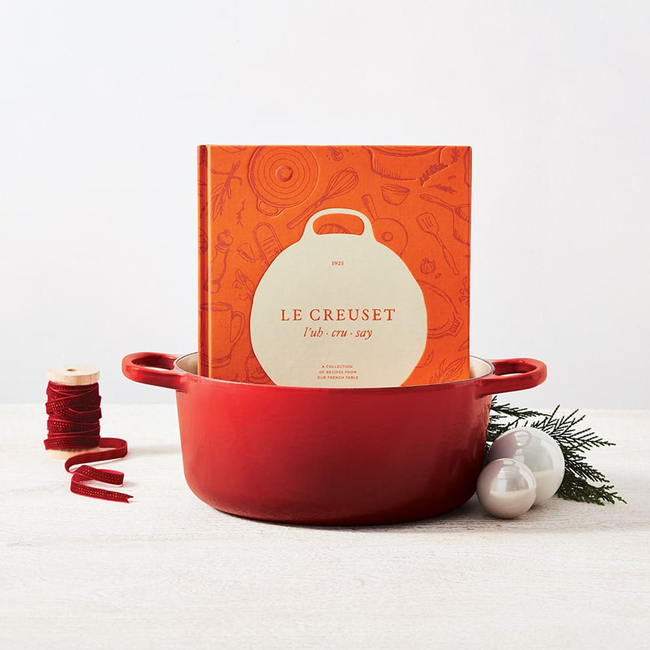 Le Creuset Set of 4 Cocottes w/ Mini-Cocotte Cookbook