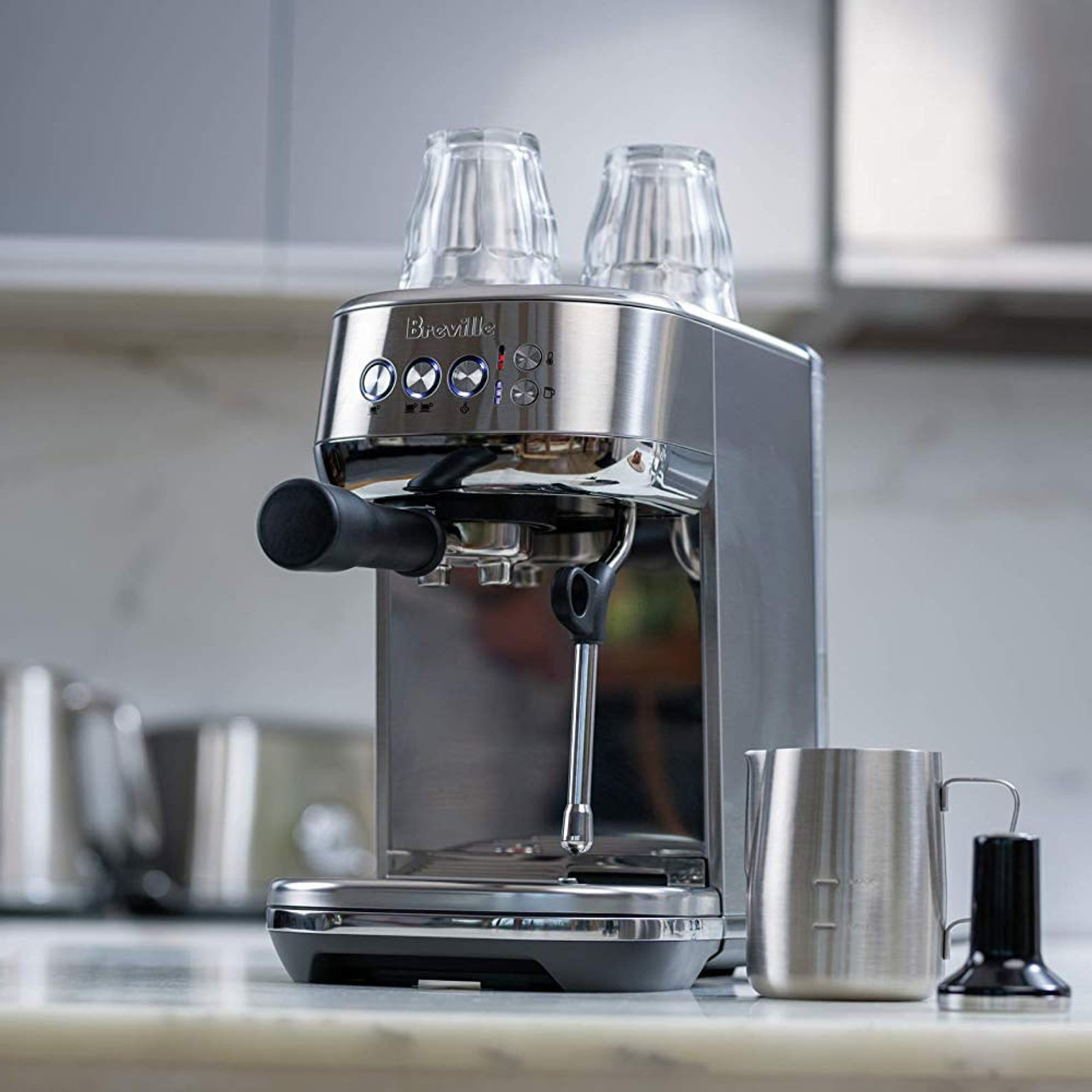  Breville Bambino Plus Espresso Machine, 64 fluid ounces, Black  Truffle: Home & Kitchen