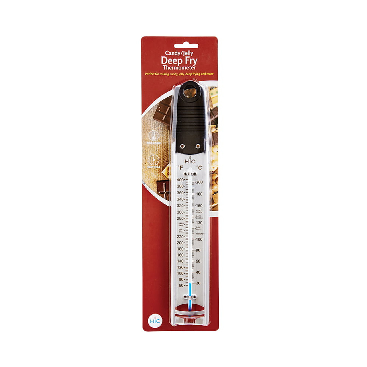 jelly/deep Fry Thermometer, Stainless Steel, With Pot Clip Attachment And  Quick Reference Temperat