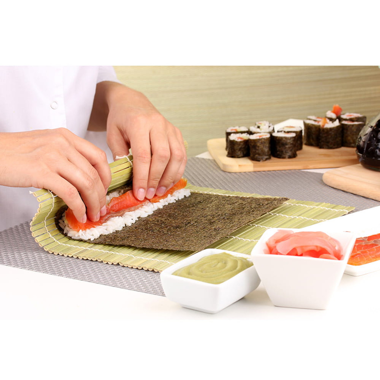 NEW Sushi Making Tool Set Sushi Rolling Bamboo Mats Bamboo Spoon Sushi  Roller Pad Sushi DIY Maker Tool