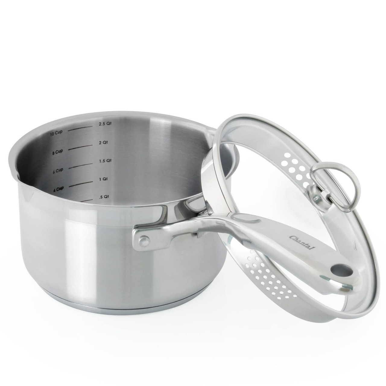 Induction 21 Steel Ceramic Coated Saucepan with Lid (1 Qt.)