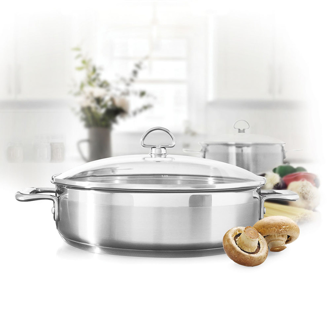 Chantal Induction 21 Steel 2 Quart Soup Pot with Glass Lid