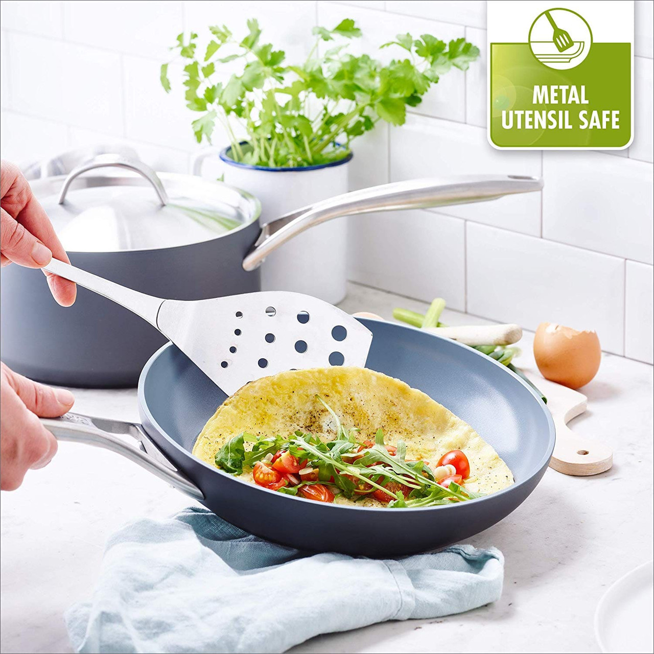 Greenpan Paris Pro Ceramic Fry Pans Set 8/10