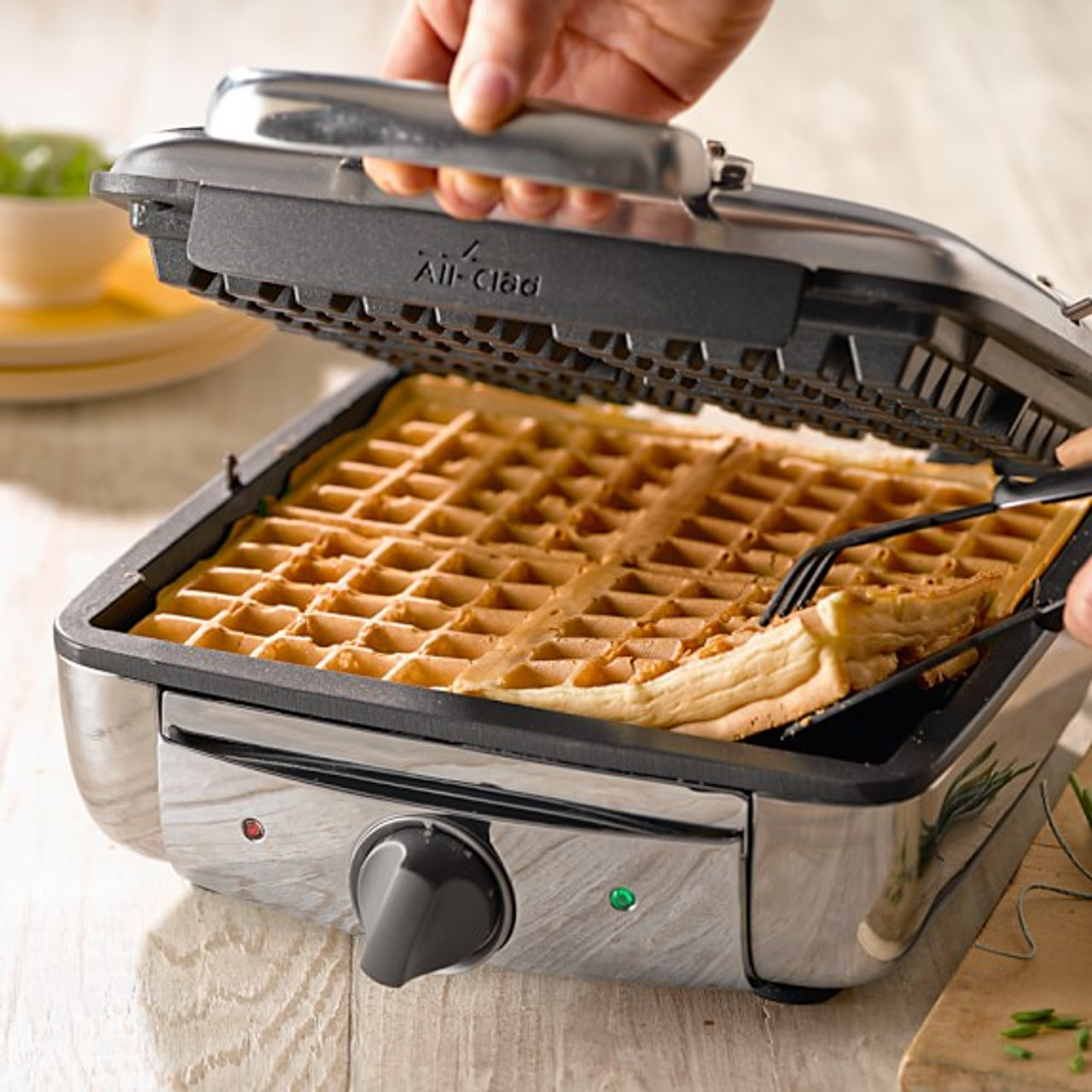 All-Clad Belgian Stainless Steel 4 Slice WaffleMaker 