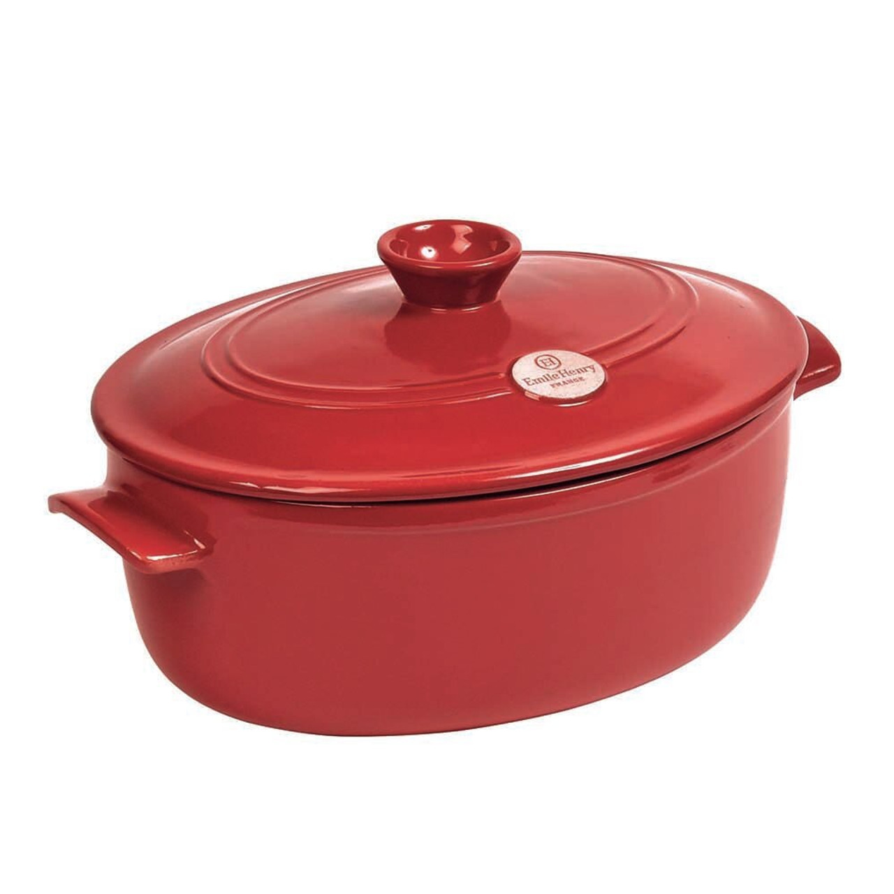 Emile Henry Oval Dutch Oven in Burgundy