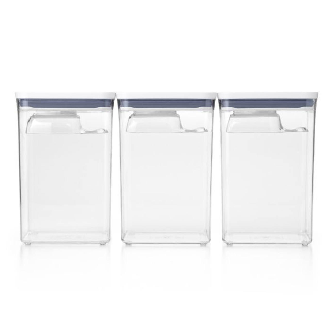 OXO Steel 3-Piece Glass Pop Container Set