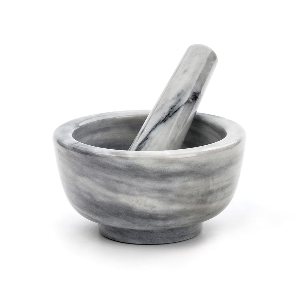 White Marble Mortar and Pestle - Thumbnail 4