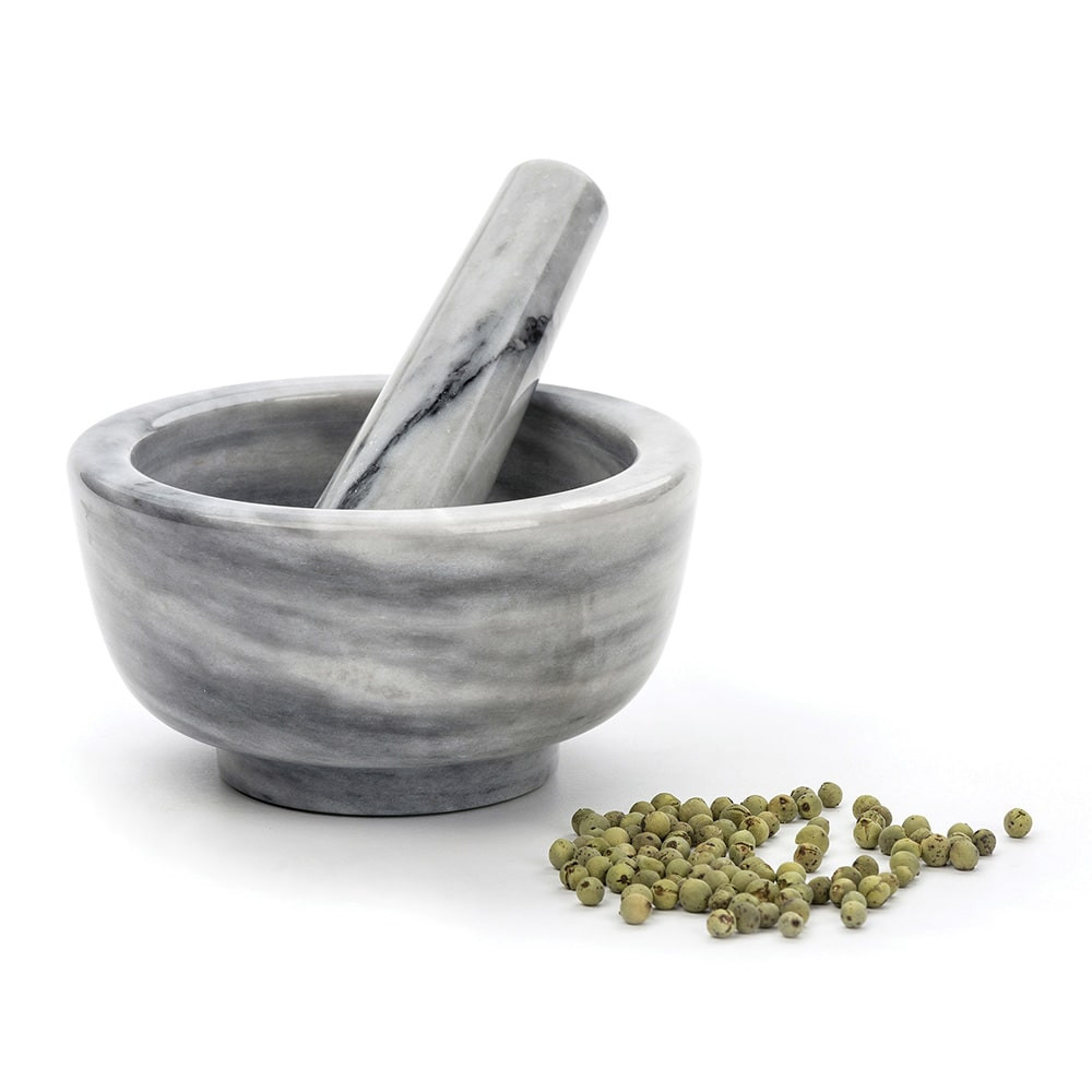White Marble Mortar and Pestle