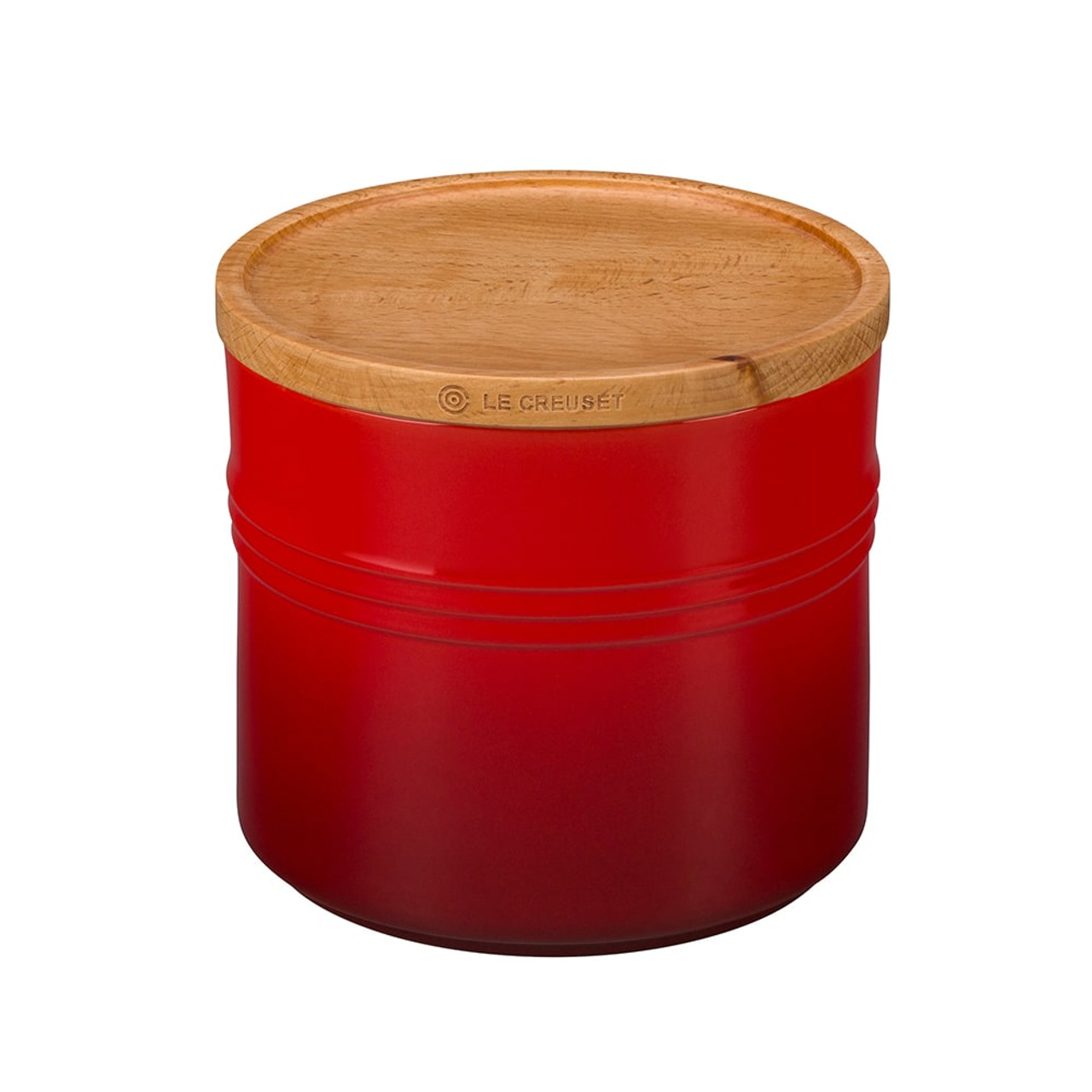 Le Creuset 1.5-Quart Stoneware Canister with Wood Lid - Marseille