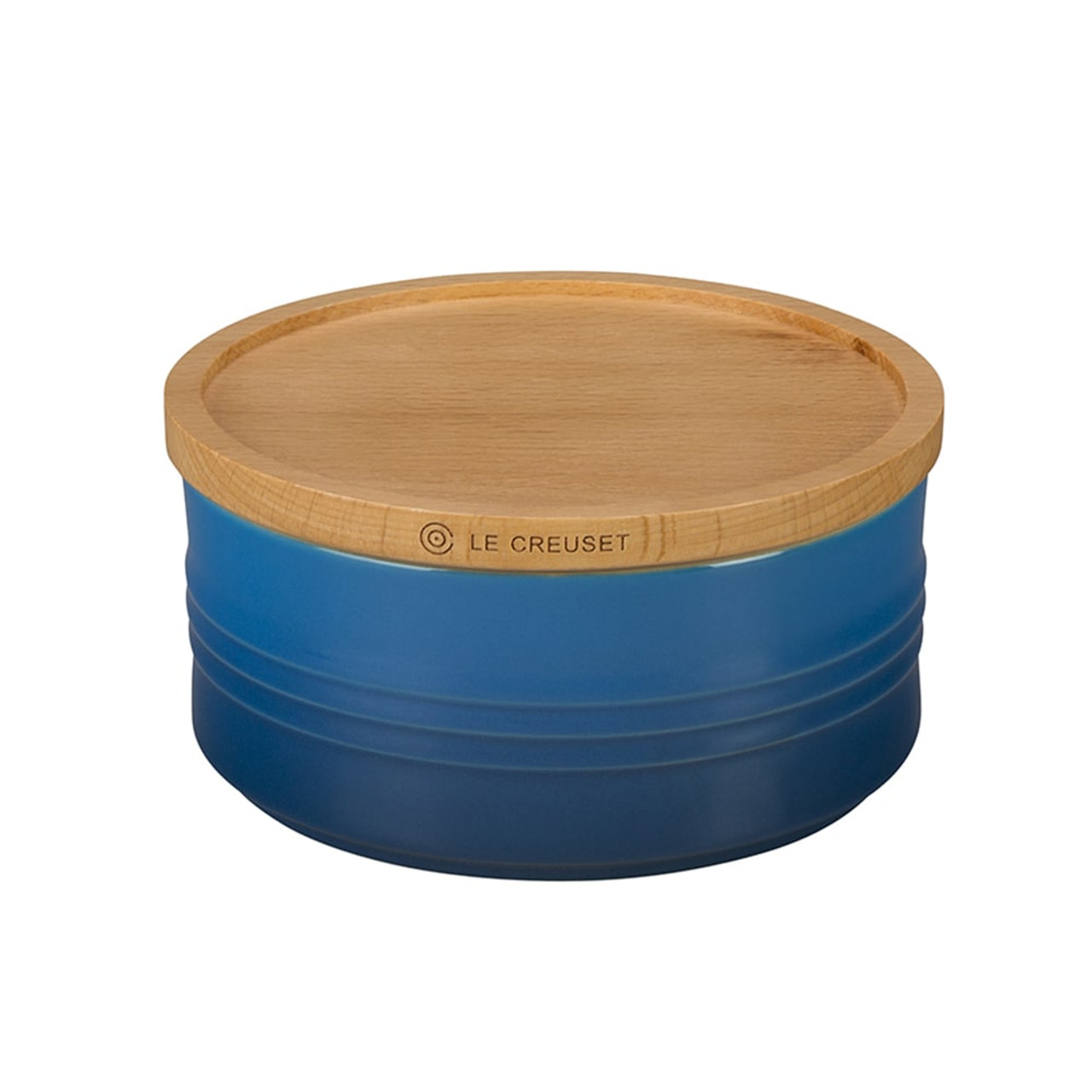 Le Creuset 1.5-Quart Stoneware Canister with Wood Lid - Marseille